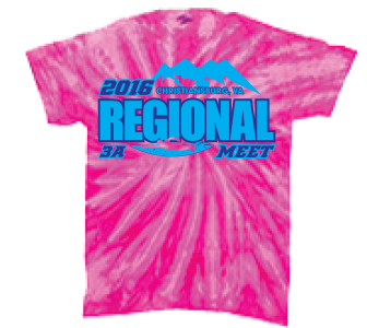 2016 3A Regional Meet Tie Dye T-Shirts